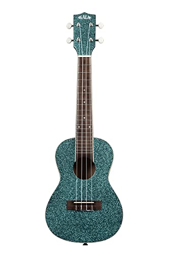 Kala Brand Music Co Sparkle Collection, 4-String Ukulele, Right, Black, Concert (KA-SPRK