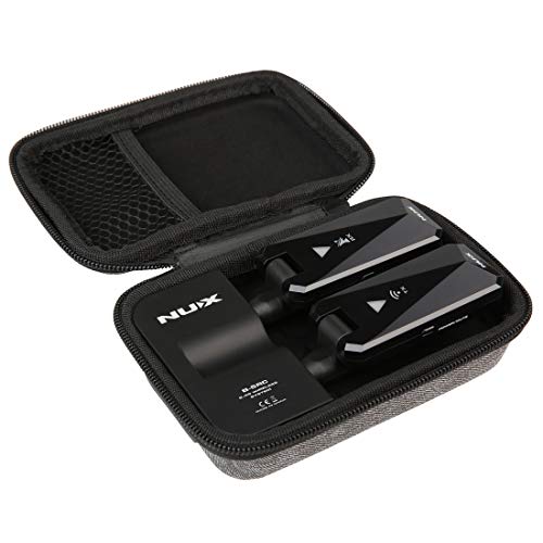 NUX B-5RC Wireless Guitar System for Most of Types of Guitar with Active or Passive Pickup, Charging Case Included,Auto Match,Mute Function,Guitar Wireless Transmitter and Receiver, 2.4GHz