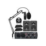 PreSonus AudioBox USB 96 25th Anniversary Audio Interface Bundle with Audio-Technica AT2020 Microphone, MediaOne M30 Monitors, Blucoil Boom Arm Plus Pop Filter, 2x Isolation Pads, and 10' XLR Cable