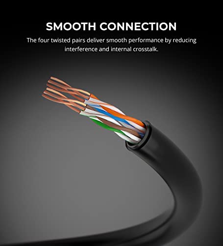 blucoil 10-FT Premium Cat5e Network Cable with RJ45 Male to Male Connectors - 1 Gbps Ethernet Cable with 24 AWG Wire for Computers, TV Tuners, Modems, Routers, Servers, and Power-Over-Ethernet