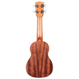 Kala KA-15S Satin Mahogany Soprano Ukulele Bundle with Gig Bag, Tuner, Strap, and Aquila Strings