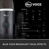Blue Yeti X Condenser USB Microphone with Blue VO!CE Effects & Sherpa App for Gaming, Streaming & Podcasting on Windows & Mac Bundle with Blucoil Boom Arm Plus Pop Filter, and USB-A Mini Hub