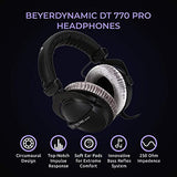 blucoil Beyerdynamic DT 770 PRO 250 Ohm Over-Ear Studio Headphones Bundle with Antlion Audio ModMic Wireless Attachable Boom Microphone Compatible with PC, Mac, Linux, PS4 6' 3.5mm Extension Cable