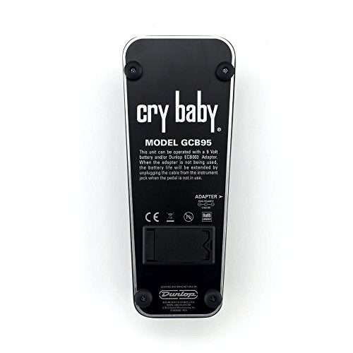 Dunlop Crybaby GCB-95 Classic Wah Pedal Bundle with 2 Patch Cables and 6 Assorted Dunlop Picks