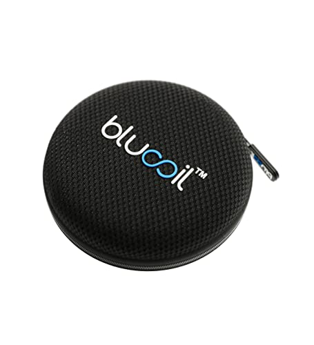 Blucoil Portable Hard Case for Earphones, Earbuds, in-Ear Monitors - Made with Shockproof EVA, Water-Resistant Polyester