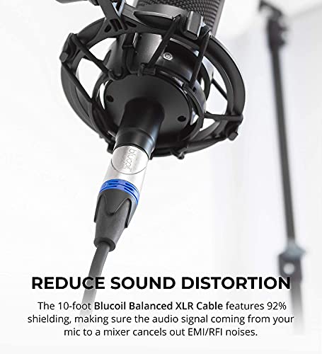 PreSonus Studio 26c 2x4, 192 kHz, USB Audio Interface for Windows and Mac Bundle with Studio One Artist Software, MXL 770 Condenser Microphone, Blucoil Boom Arm Plus Pop Filter, and 10' XLR Cable