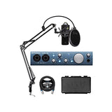 PreSonus AudioBox iTwo 2x2 USB/iOS Audio Interface for Windows, iOS Bundle with Studio One Artist, MXL 770 Cardioid Condenser Microphone, Blucoil Boom Arm Plus Pop Filter and 10-FT Balanced XLR Cable