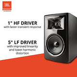 blucoil JBL Professional 305P MkII Next-Generation 5-Inch Studio Monitor (Single) Bundle Cardioid Condenser Studio XLR Microphone, and 10-FT Balanced XLR Cable