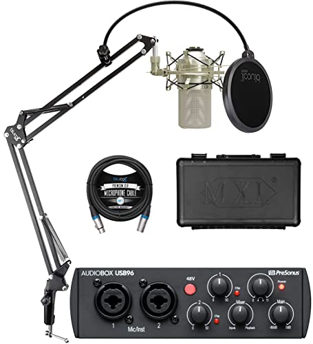 PreSonus AudioBox USB 96 Audio Interface Bundle with MXL 990 Condenser Microphone