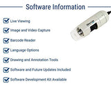 Dino-Lite USB Handheld Digital Microscope, 10x-220x Magnification 0.3MP/1.3MP/5.0MP True Resolution, Windows/Mac Software Included