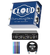 Cloud Microphones - Cloud lifter - CL-2 Dynamic/Ribbon Mic Activator Inline Preamp Bundle with Blucoil Portable USB Audio Interface for Windows and Mac, 10' XLR Cable, and 5-Pack of Reusable Cable Ti