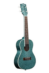 Kala Brand Music Co Sparkle Collection, 4-String Ukulele, Right, Black, Concert (KA-SPRK