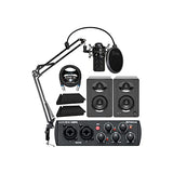 PreSonus AudioBox USB 96 25th Anniversary Audio Interface Bundle with MXL 990 Microphone (Black), MediaOne M30 Monitors, Blucoil Boom Arm Plus Pop Filter, 2x Isolation Pads, and 10' XLR Cable