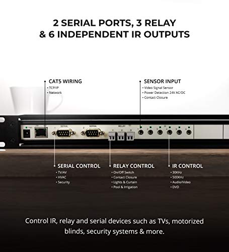 Global Caché GC-100-18R Network Adapter with 18-Inch Rack Mount Kit - Connects RS232 Serial, Relay, Infrared Devices and Smart Sensors to a Wired Ethernet