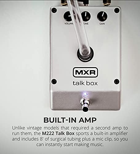 MXR M222 Talk Box with Built-In Amplifier Bundle with Samson SR350 Over-Ear Stereo Headphone, Blucoil 4x 12" Acoustic Wedges, 10' Straight Instrument Cable (1/4"), 2x Patch Cables, and 4x Guitar Picks