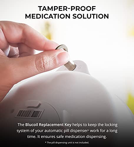 Blucoil Replacement Keys for Blucoil 28-Day Automatic Pill Dispenser with Medication Alarm Reminder and Electronic LED Flasher (2-Pack)