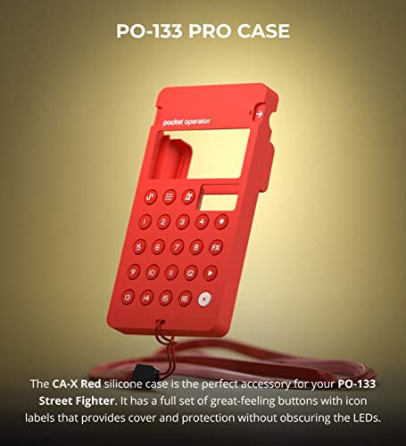 teenage engineering CA-X Pro Silicone Protective Case for Pocket Operator PO-133 Street Fighter (Red)