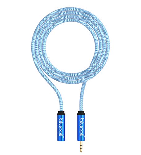 blucoil 6-Foot Premium Extension Cable with Stereo 3.5mm Male to Female Connectors for Phones, Computers, MP3 Players, Portable Amps, Stereo Equipment, and More