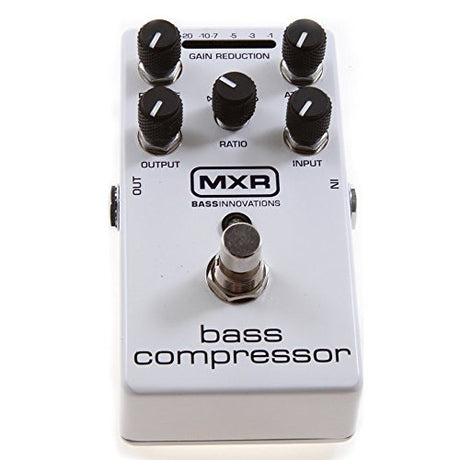 MXR M87 Bass Compressor Effects Pedal BUNDLE with AC/DC Adapter Power Supply for 9 Volt DC 1000mA, 2 Metal-Ended Guitar Patch Cables AND 6 Assorted Dunlop Guitar Picks