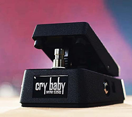 Dunlop Cry Baby 535Q Mini Wah Guitar Effects Pedal (CBM535Q) Bundle with Blucoil 4x Guitar Picks, 10' Straight Instrument Cable (1/4"), 9V AC Adapter, 2x Patch Cables, 5x Cable Ties, and 20' XLR Cable