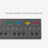 teenage engineering OP–Z portable sequencer, synthesizer, drum machine and visual controller with built-in microphone for sampling, effects and midi, iOS compatible and battery powered