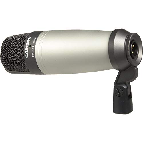 Samson C01 Large-Diaphragm Condenser Microphone for Vocals and Acoustic Instruments Bundle with Blucoil 20-FT Balanced XLR Cable, Pop Filter, Adjustable Mic Stand, and 4x 12" Acoustic Wedges