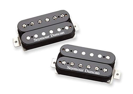 Seymour Duncan SH-4 and SH-2N Hot Rodded Humbucker Pickup Set (Neck and Bridge) Bundle with Blucoil 10-FT Straight Instrument Cable (1/4in), 2x Patch Cables, and 4-Pack of Celluloid Guitar Picks