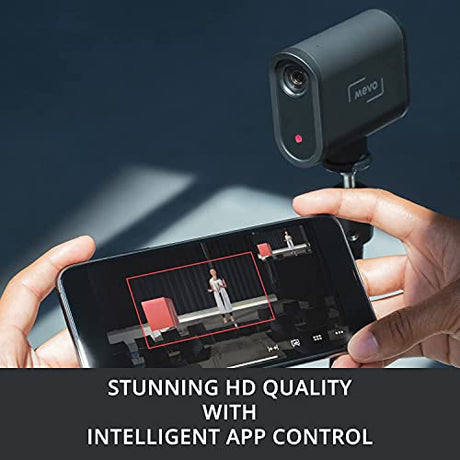 blucoil Mevo Start Wireless Live Streaming Camera 1080p HD Video Quality, Intelligent App Control Bundle 6" Dimmable Selfie Ring Lightr, 3' USB Extension Cable, and Vidpro TT-6 Table-Top Tripod