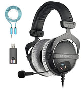 blucoil Beyerdynamic DT 770 PRO 250 Ohm Over-Ear Studio Headphones Bundle with Antlion Audio ModMic Wireless Attachable Boom Microphone Compatible with PC, Mac, Linux, PS4 6' 3.5mm Extension Cable