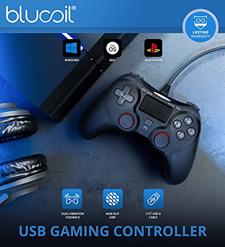 blucoil Beyerdynamic 459038 DT 990 PRO Open Studio Headphones Bundle USB Gaming Controller for Windows/Mac/PS4, Y Splitter Cable, 6' 3.5mm Extension Cable, Headphone Hook, and 5X Cable Ties