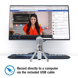 Samson Meteor Mic USB Studio Condenser Microphone for Windows and Mac (Chrome) Bundle with Blucoil 1080p USB Webcam, 6" Ring Light, SR350 Over-Ear Stereo Headphones, and USB-A Mini Hub