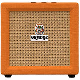 Orange Amps Crush Mini 3W Guitar Combo Amplifier (Orange) Bundle with Samson SR350 Over Ear Stereo Headphones, and Blucoil Slim 9V Power Supply AC Adapter