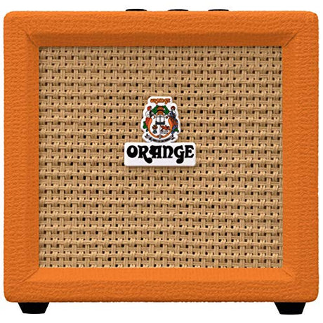 Orange Amps Crush Mini 3W Guitar Combo Amplifier (Orange) Bundle with Samson SR350 Over Ear Stereo Headphones, and Blucoil Slim 9V Power Supply AC Adapter