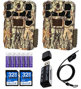 Browning BTC-7-4K-EDGE Recon Force 4K Edge Outdoor Trail Cameras (2-Pack) Bundle with Blucoil 32GB SDHC Cards (2-Pack), 6.5-FT Combination Cable Lock, 6 AA Batteries, and VidPro USB 2.0 Card Reader
