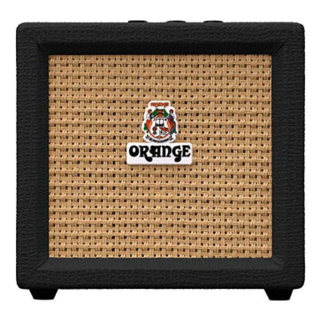 Orange Amps Crush Mini 3W Guitar Combo Amplifier (Black) Bundle with Samson SR350 Over Ear Stereo Headphones, and Blucoil Slim 9V Power Supply AC Adapter