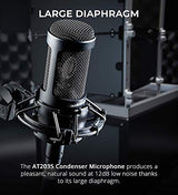 Audio-Technica AT2035 Cardioid Condenser Microphone Bundle with Native Instruments KOMPLETE Audio 2 Two-Channel Audio Interface for Windows & Mac, Blucoil Boom Arm Plus Pop Filter, and 10' XLR Cable