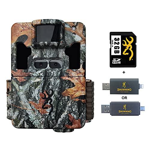 Browning Trail Cameras Dark Ops Pro XD Trail Camera with 32 GB SD Card and SD Card Reader for iOS/SD Card Reader for Android