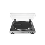 Audio-Technica AT-LP60XUSB USB Belt-Drive Turntable (Gunmetal) Bundle with Blucoil Type-A Hub, 3' USB Extension Cable, 2-in-1 Vinyl Cleaning Kit, 2X LP Inner Sleeves, and 12" Turntable Slipmat