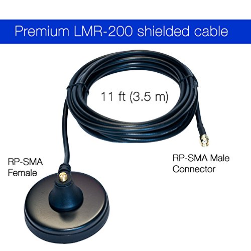 BearExtender Heavy Duty 7 dBi Wi-Fi Antenna w/RP-SMA Extension Cable & Magnet Base