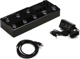 Line 6 HX Stomp XL Guitar Multi-effects Floor Processor Bundle with Blucoil 10-FT Straight Instrument Cable (1/4in), 2-Pack of Pedal Patch Cables, 4-Pack of Celluloid Guitar Picks, and 5-FT MIDI Cable