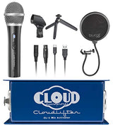 Cloud Microphones CL-1 Cloud Lifter 1 Channel Mic Activator for Dynamic, Ribbon & Tube Microphones Bundle with ATR2100X-USB Cardioid Dynamic Microphone, and Blucoil Pop Filter