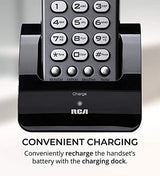 RCA 25255RE2 (25055RE1, 25254) 2-Line Phone System with Digital Answering System - Corded Speakerphone and Wireless Handset Bundle with 25055RE1 DECT 6.0 Cordless Handset, and Blucoil 6 AAA Batteries