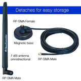 BearExtender Heavy Duty 7 dBi Wi-Fi Antenna w/RP-SMA Extension Cable & Magnet Base