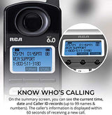 RCA 25255RE2 (25055RE1, 25254) 2-Line Phone System with Digital Answering System - Corded Speakerphone and Wireless Handset Bundle with 25055RE1 DECT 6.0 Cordless Handset, and Blucoil 6 AAA Batteries