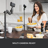 blucoil Mevo Start Wireless Live Streaming Camera 1080p HD Video Quality Bundle with Samson R21S Dynamic Microphone, Adjustable Mic Stand, 20' XLR Cable, and Vidpro TT-6 Table-Top Tripod