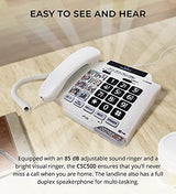 ClearSounds CSC500 Amplified Landline Phone with Speakerphone and Photo Frame Buttons - Up to 30dB Amplification, T-Coil Hearing Aid Compatible (Renewed)