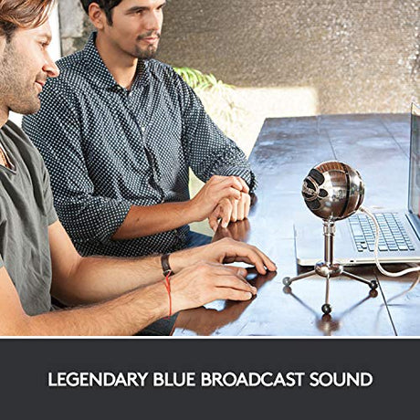 Blue Snowball USB Mic for PC & Mac, Podcast, Gaming, Streaming and Recording Microphone, Omidirectional/Cardioid Condenser