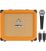 Orange Crush 20 Twin-Channel 20W Guitar Combo Amplifier (Orange) Bundle with Blucoil Wireless Mic System, and Samson R21S Dynamic Microphone