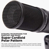 Cloud Microphones Cloud Lifter CL-1 Mic Activator Bundle with Zoom ZDM-1 Dynamic Microphone for Podcasts/Broadcasts/Music Recording, and Blucoil 10-FT Balanced XLR Cable