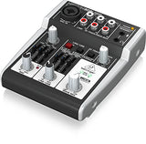 Behringer XENYX 302USB Premium 5-Input Mixer with XENYX Mic Preamp and USB/Audio Interface Black